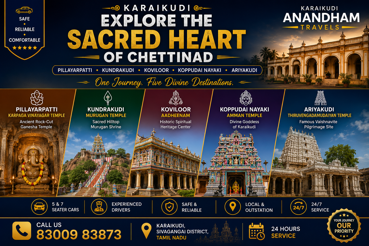 Safe Reliable Travel Karaikudi Sivagangai 24/7